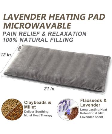 RelaxCoo Microwavable Heating Pad for Neck and Shoulder Pain Relief - Washable Cover, Moist Heat Therapy - Lavender Scented - Buy Online on GoSupps.com