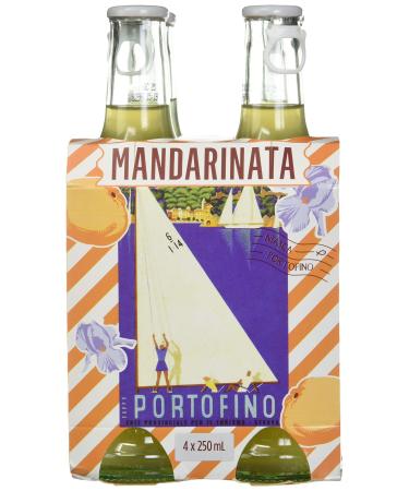 Niasca Portofino Mandarinata Sparkling Mandarin Soda Glass Bottle 250 ml (4 Count)