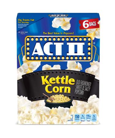 ACT II Kettle Corn Microwave Popcorn Bags, 2.75 Ounce (Pack of 36) Kettle-Corn 2.75 Ounce (Pack of 36)