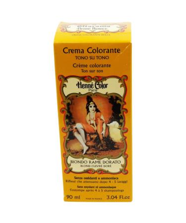 SITARAMA Henn Color - Henna Colouring Cream - Copper Golden Blond - Free from oxidants ammonia p-phenylenediamine (PPD) resorcinol synthetic fragrances and heavy metals
