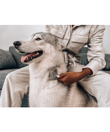 Tuff Pupper Detangling Comb | Dematting Tool for Dogs & Cats | Safely Remove Knots and Mats | Ergonomic Handle for Precision Control - Buy Online on GoSupps.com
