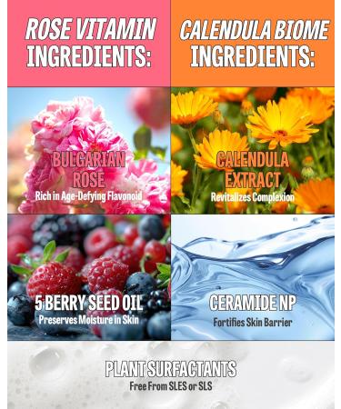 MAXCLINIC K-Beauty Rose Vitamin + Calendula Biome Oil Foam Gift Set | Daily Face Wash Oil Based Cleanser to Foam | Korean Skin Care Oil Cleanser for Dry Sensitive Skin - Buy Online on GoSupps.com