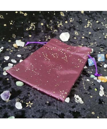 Sac de tarot avec cordon de serrage - Porte-cartes de tarot portable - Motif toile - Sac main en velours avec cordon de serrage pour bijoux boucles d'oreilles ponts d'oracles - Buy Online on GoSupps.com