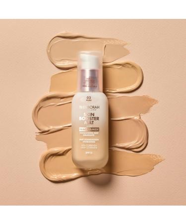 Deborah Milano Skin Booster MAT Foundation from serum SPF 15 No 3 Medium invigorating and brightening with vitamin C natural effect smoothes the complexion 30 ml - Buy Online on GoSupps.com