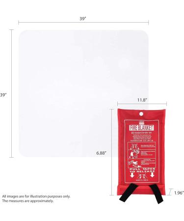 Deke Home Pack Fire Blanket Fiberglass - Emergency Flame Retardant Safety Cover for Kitchen, Fireplace, Car, Office, Warehouse - Survival Suppression Blanket - Buy Online on GoSupps.com