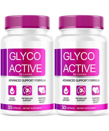 (2 Pack) Glyco Active Glyco Active Capsules Glyco Active Advanced Formula Glyco Active All Natural Formula Pills Glyco Active Capsulas Reviews 60 Capsules for 2 Months