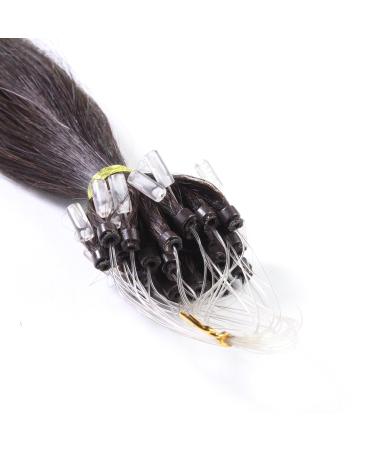 Hair2Heart 25x1g Real Hair Microring Loop Extensions 50cm - Straight #1B Natural Black - Premium Quality Hair Extensions for International Shipping - Buy Online on GoSupps.com