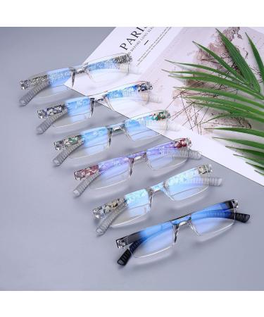 Rimless Reading Glasses for Women - Blue Light Blocking HD Anti-UV Available in 6 Colors - 1.50x Magnification - Buy Online on GoSupps.com