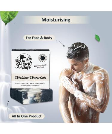 Wicklow Waterfalls Organic Soap Bar - Handmade 5oz Natural Soap with Organic Ingredients and Essential Oils for Men and Women - Moisturizing Antibacterial Cleanser - Buy Online on GoSupps.com