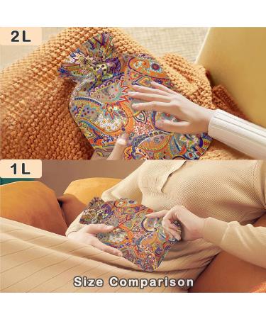 Buy Naanle Vintage Paisley Hot Water Bottle - 2L Heat & Cold Therapy for Back Pain Relief - Buy Online on GoSupps.com