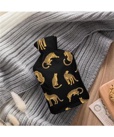 Cheetah Hot Water Bottle with Plush Cover | Soft Hand Warmer for Adults & Kids | 26.5x15.3cm | International Shipping Available - Buy Online on GoSupps.com