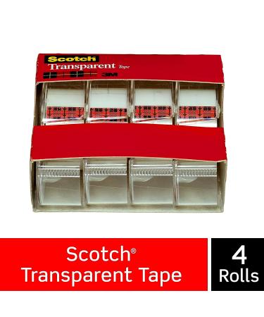 Scotch Transparent Tape  4 Dispensered Rolls  Versatile  Clear Finish  Engineered for Office and Home Use  3/4 x 850 Inches (4814) 0.75 x 850 in Transparent Tape - Buy Online on GoSupps.com