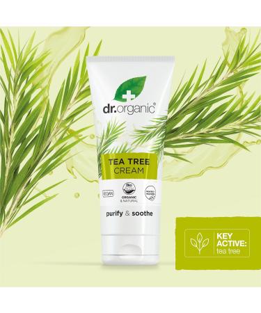 Buy Dr. Organic Tea Tree Antiseptic Cream 50ml - Natural Benefits of Tea Tree Oil for Healthy Skin - Buy Online on GoSupps.com