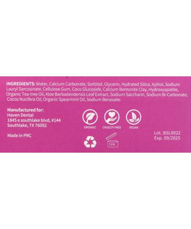 Haven Dental Hydroxyapatite Toothpaste - Spearmint Flavor - Fluoride-Free - 3.5oz - Buy Online on GoSupps.com