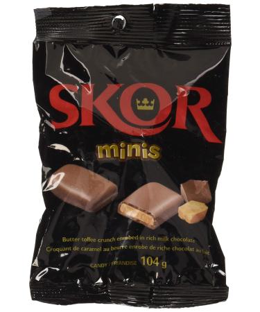 SKOR Chocolate Candy Bars with Buttered Toffee Minis (Pack of 5)