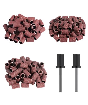 Alle's 150Pcs Sanding Bands for Nail Drill  Efile Sanding Bits for Manicures & Pedicures  80 Coarse/120 Medium/180 Fine Grit Nail Sanding Bands with 3/32 Nail Drill Bits for Acrylic Gel Nail - Buy Online on GoSupps.com