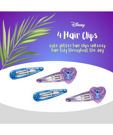 Disney Stitch Beauty Set Including Toiletry Bag 4 Hair Elastics 4 Hair Clips and 2 Scrunchies Scrunchies Gift for Girls Women and Teens - Buy Online on GoSupps.com