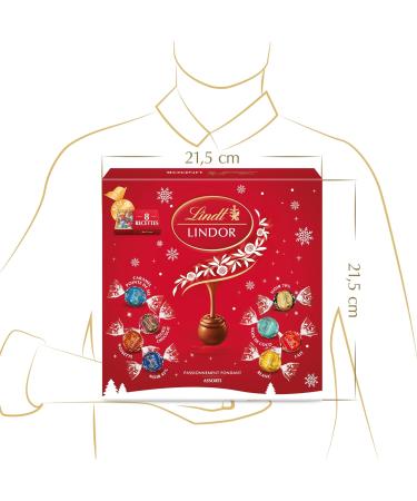 Lindt - Bo te Partage LINDOR - Assortiment de Chocolats au Lait Blancs Noir 70% Noix de Coco Double Chocolat Caramel Pointe de Sel Noisettes et Noir 45% - C ur fondant - Id al pour No l 371g Bo te Partage 371g - Buy Online on GoSupps.com