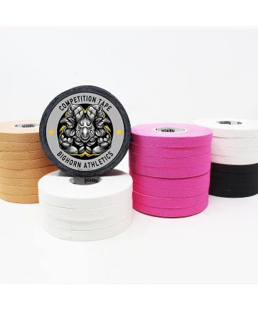 Bighorn Athletics Premium Competition Jiu-Jitsu Finger Tape 8-Rolls - 50% Stronger Material - Residue-Free - 0.3-Inch Pink - Buy Online on GoSupps.com