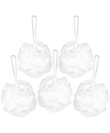 BRUBAKER Cosmetics - 5x Peeling or Massage Sponge Bath Sponge Shower Sponge with Hanger - White - Buy Online on GoSupps.com