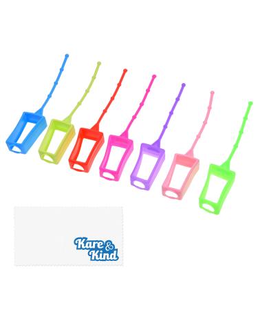 Kare & Kind 7x Silicone Hand Sanitizer Protective Cases (empty) - Soft Smooth Holders for 30ML Bottles - Comes with Soft Adjustable Loops for Backpacks Keychains - Use for Travel Home - Buy Online on GoSupps.com