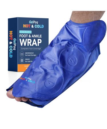 GelPaq Hot-n-Cold Strapless Ice Pack for Ankles Ankle Ice Pack Wrap for Foot & Ankle Injuries Excellent for Plantar Fascitis Achilles Tendonitis Relief Sport Injuries Surgery Sprains & Swelling