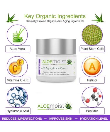 AloeMoist Anti Aging Retinol Cream for Face and Natural Aloe Vera Body Lotion - Face & Body Moisturizing Cream - Buy Online on GoSupps.com