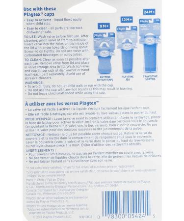 Playtex Sip Ease Replacement Valve - Clear - Circular - 2 Count - Buy Online on GoSupps.com