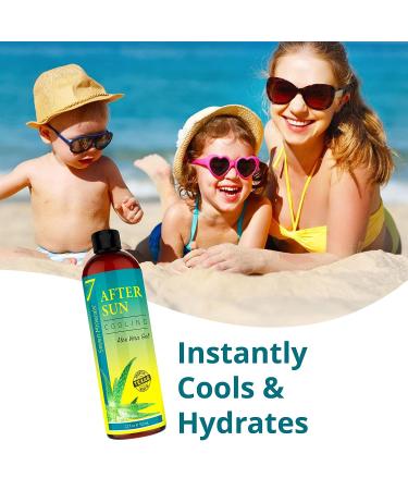 Texas Aloe Vera Cooling After Sun Gel with Cucumber & Vitamin E - Instant Sunburn Relief for Skin & Face (12 Fl Oz) - Buy Online on GoSupps.com