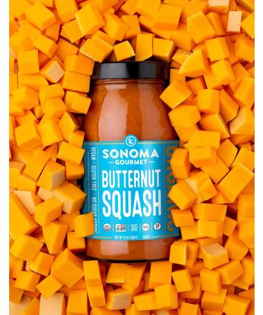 Sonoma Gourmet Organic Butternut Squash Pasta Sauce - Vegan, Non-GMO, Gluten-Free | USDA Organic, No Sugar Added | 25oz Jars (Pack of 2) - 1.56lb - Buy Online on GoSupps.com