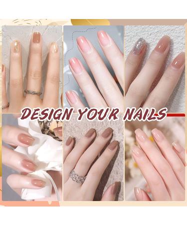 6-Piece Nude Gel Nail Polish Kit with Nail Brush - DIY Manicure Set for Women - Buy Online on GoSupps.com