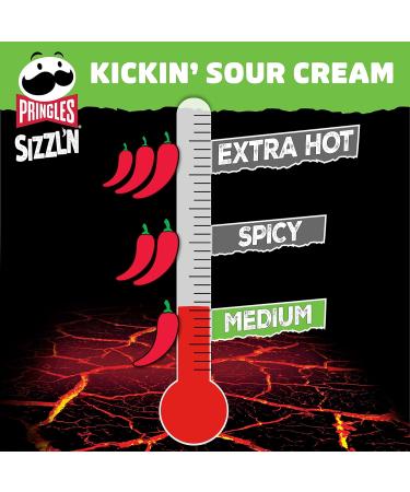 Pringles Sizzl'n Kickin' Sour Cream Flavour - Irresistible Snack (180g) | Shop Now for International Shipping! - Buy Online on GoSupps.com