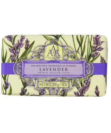 AAA Floral Lavender Luxury Triple-Milled Soap Bar 200g/7oz (SLS & Paraben Free) - Pack of 1 - Buy Online on GoSupps.com