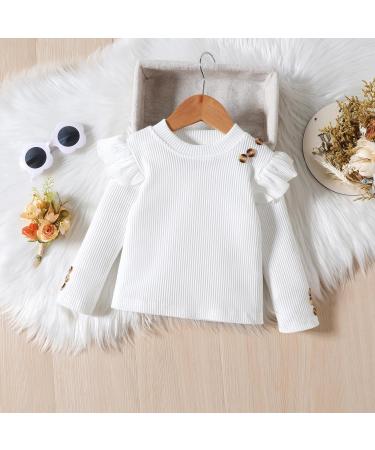 Miipat Baby Girl Fall Winter Outfit Set | Long Sleeve Pullover Top and Mini Skirt | Girls Dress 4-5 Years | WhiteKhaki - Buy Online on GoSupps.com