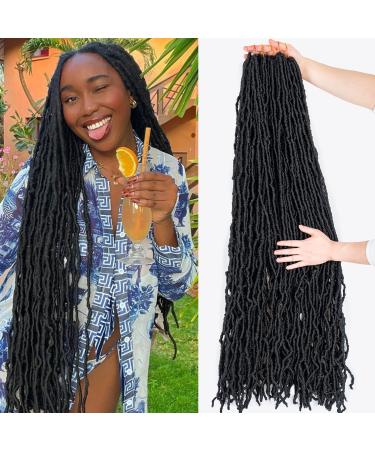 5 Packs faux Locs Crochet braids Hair 36 inch soft Locs Cellhair Pre Looped Soft Dreadlocks Braid Hair G tin Faux Locs 21 Strangen/Pack 36 Inch 1b