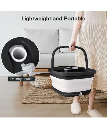 HOSPAN Collapsible Foot Spa - Heated Bubble Red Light Shiatsu Massager for Relaxation & Stress Relief - Portable Foot Bath with Temperature Control - Buy Online on GoSupps.com