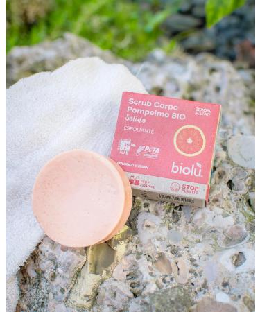  BIOLU Organic Grapefruit Solid Body Scrub 55g - BIOLU Code LBSCPO - Buy Online on GoSupps.com