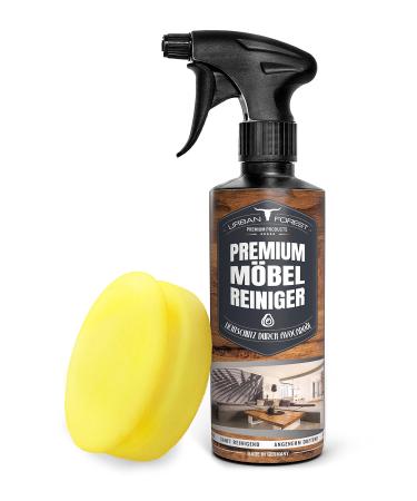 Sparset Premium furniture cleaner + sponge wood cleaner for furniture maintenance cleaning agents for furniture paint surfaces plastic synthetic leather natural and artificial stones leather urban forest 500ml cleaner + sponge