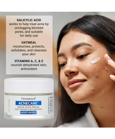 DERMATOUCH Acnecare Moisturizer with Salicylic Acid & Oatmeal - Buy Online on GoSupps.com