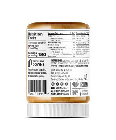 Buy Nuttzo Organic Power Fuel 7 Nut & Seed Butter Smooth - 12 oz (340 g) | Healthy Superfood Spread - Buy Online on GoSupps.com