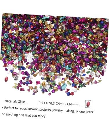 Healeved 1 Glass Chip Epoxy Charms Metallic Chips Crushed Glass for Crafts Heart Hole Punch Bulk Epoxy Resin Chunky Glass Irregular Chips Glass Charms Filling Vintage Glass Nail Manicure 0.5X0.3cm Colorful - Buy Online on GoSupps.com