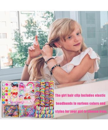 Girl Hair Tie Accessories Set - Hair Clip Rubber Band Barrette|Kids Hair Toddler Hair Hair Clips Flower|Hair Clips Bows Ties|Hairpins Set Head Ornaments|Hair Clip Elastic for Girls Children - Buy Online on GoSupps.com