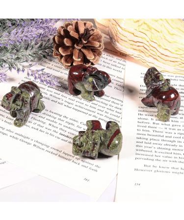 Buy NUPUYAI Elephant Figure - Gemstone Crystal Dragon Blood Stone | Feng Shui Reiki Decor & Lucky Charm - Buy Online on GoSupps.com