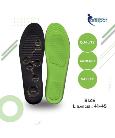 Carespot Acupressure Magnetic Massage Insoles - Foot Therapy Reflexology Pain Relief Shoe Inserts for Men & Women - Large Leather & Latex Comfort - Buy Online on GoSupps.com