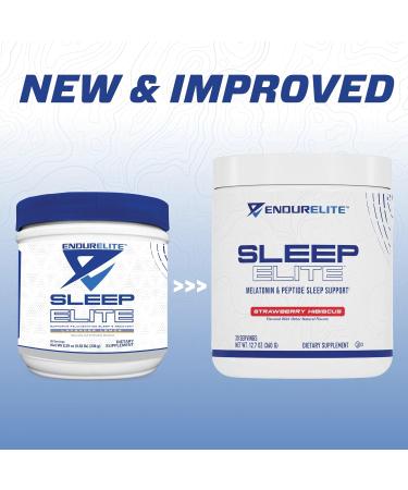 EndurElite Sleep Elite Sleep Drink Mix Supplement with Magnesium Sleep Aid Powder - Strawberry Hibiscus - 30 Servings - Buy Online on GoSupps.com