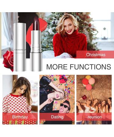 Long-lasting matte lipstick | Sweat-resistant Rose Black shade Matte Lips - For Travel Day Evening Party Makeup for Women and Girls - Buy Online on GoSupps.com