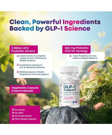 GLP-1 Support Weight Loss Probiotic Supplement - Women Men Natural Appetite Suppressant Metabolism Booster Healthy Gut Support - GLP1 Support for Hunger Control Curb Cravings & Fat Burn 60 Count (Pack of 1) - Buy Online on GoSupps.com