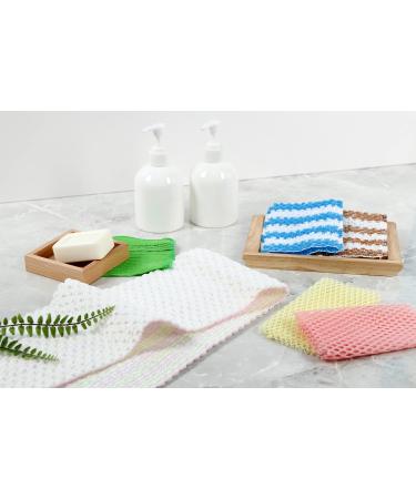 6 Packs - Exfoliating Washcloth Premium Packages for All Skin Types and Improve Blood Circulation Spa Dead Skin Cell Remover (Back Scrubbers Exfoliating Korean Washcloths)