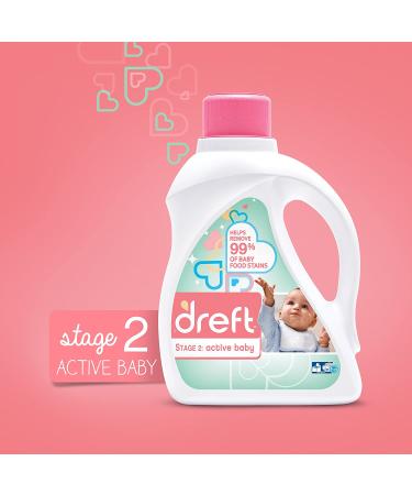 Dreft Stage 2 Active Baby Liquid Detergent for Newborns & Infants 50oz - 32 loads | Gentle & Natural (HEC) - Packaging May Vary - Buy Online on GoSupps.com