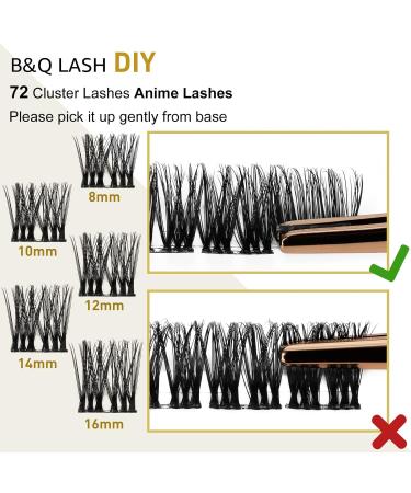 Buy BQ Lash Single Eyelash Clusters - DIY Colored Eyelash Extensions (B48 B02 B09) for Home Use - International Shipping Available - Buy Online on GoSupps.com